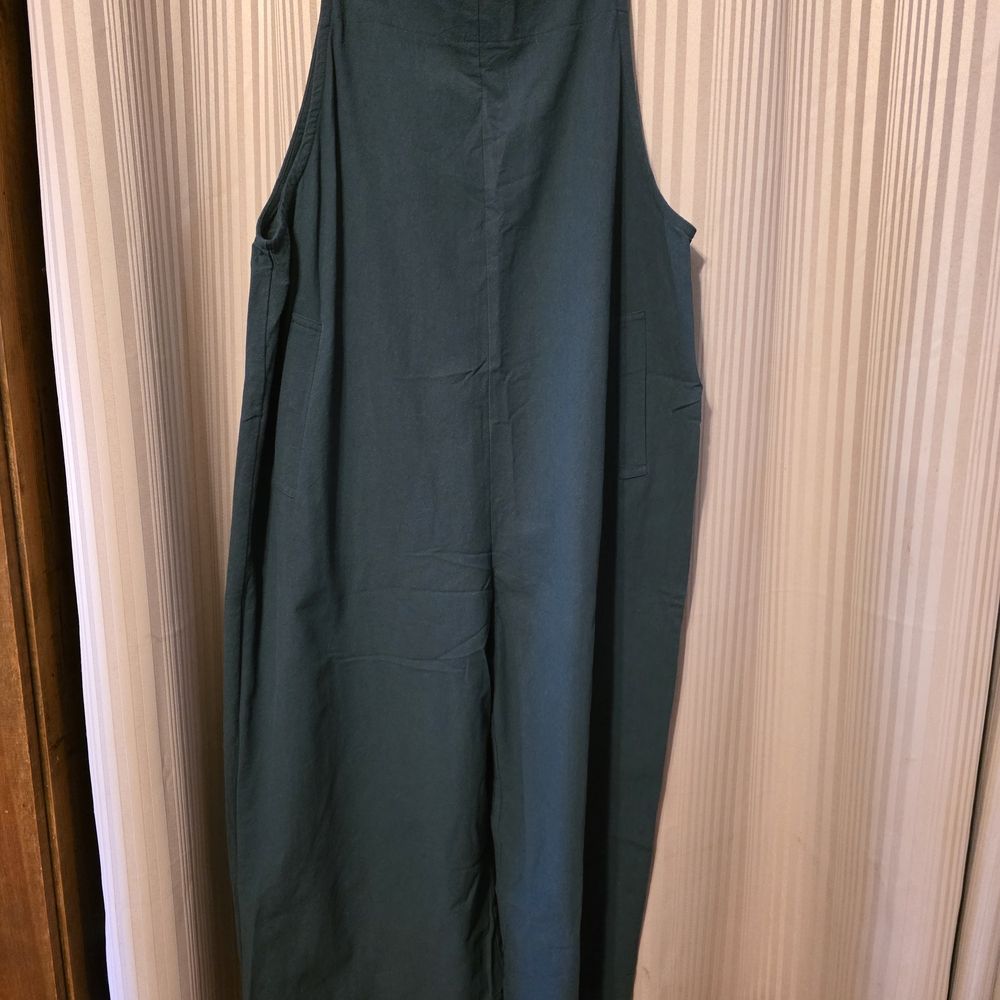 Source Unknown Deep Teal Sleeveless Jumpsuit